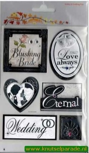 Scrapbook sticker huwelijk 12105-0502 (Locatie: N192)