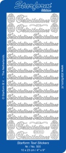 Starform sticker goud Felicitations 500 (Locatie: F170)