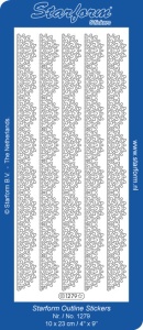 Starform sticker goud rand 1279 (Locatie: K247)