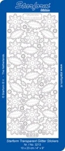 Starform sticker transparant glitter goud 3213 (Locatie: PP171 )