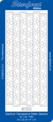 Starform sticker transparant glitter zilver 7083 (Locatie: J531)