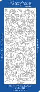 Starform sticker zilver kerst 8523 (Locatie: S133)