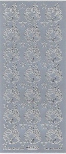 Starform sticker zilver kerst 855 (Locatie: U382)