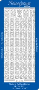 Starform stickervel goud tekens 1121 (Locatie: u075)