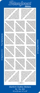 Starform stickervel hoeken goud 844 (Locatie: f113)