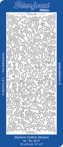 Starform stickervel kerst zilver 8515 (Locatie: N68)