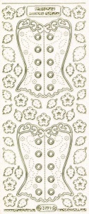 Starform stickervel korset transparant glitter goud 3191 (Locatie: f002)