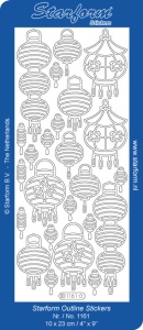 Starform stickervel lampion goud 1161 (Locatie: u067)