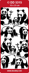 Sticker zilver panda DD5315 (Locatie: NN124)
