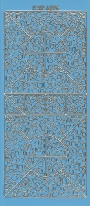 Stickervel blauw/goud XP6874 (Locatie: K094)