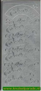 Stickervel Frohe Ostern zilver DD3754 (Locatie: G105)