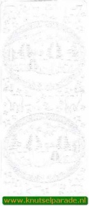 Stickervel kerst landschap wit 121001 5001 (Locatie: K232)