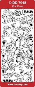Stickervel kerst zilver DD7018 (Locatie: F050)