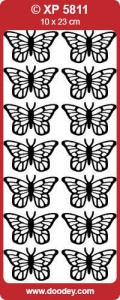 Stickervel vlinders paars holografisch XP5811 (Locatie: j546)