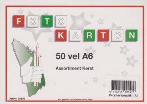 Vaessen kerstkarton 50 vellen A6 nr. 29693 (Locatie: s2)