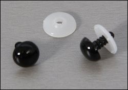 Veiligheidsogen 8 mm zwart 2 stuks 4809908
