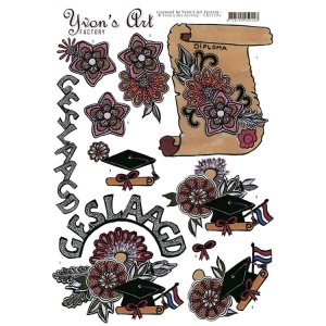 Yvon's Art knipvel diploma CD11104 (Locatie: 2208)