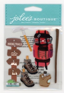 American Crafts stickers, wandeltocht, 7 stuks (Locatie: 0626)