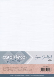 Card Deco linnen karton A5 wit, 10 vel LKK-A501