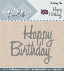 Card Deco snijmal Happy Birthday CDECD0004 (Locatie: nn250)