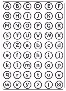 Crafts-Too Embossing Folder Small Alphabet CTFD3013