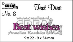 Crealies tekststans Best Wishes CLTD08 (Locatie: C380)