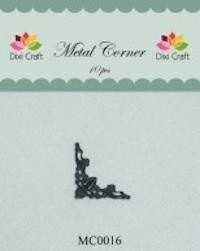 Dixi Craft Metal Corner 22x22 mm zwart 10 stuks MC0016 (Locatie: B376 )