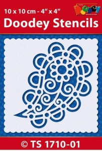 Doodey Stencil Paisley 10 x 10 cm TS1710-01 (Locatie: 4630)