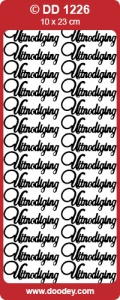 Doodey sticker wit uitnodiging DD1226 (Locatie: C025)