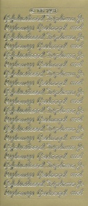 Doodey stickervel diploma/rijbewijs/geslaagd goud DD1451 (Locatie: L240)