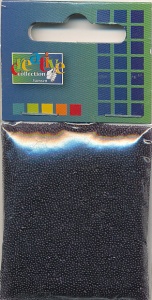 Glaskorrels 0,5 mm 25 gram zwart 21953 (Locatie: 4RT13 )