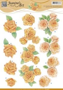 Jeanine's Art knipvel oranje rozen CD10908 (Locatie: 4303)