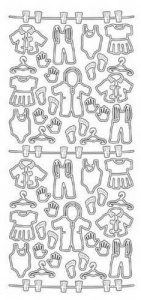 JeJe sticker baby/babykleertjes zilver 640 (Locatie: H389)