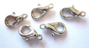 Karabiner zilverkleur 12 mm 5 stuks 11808-1231 (Locatie: K3)