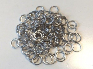 Key Rings 15 mm platinum per stuk 12335-3502 (Locatie: K3)
