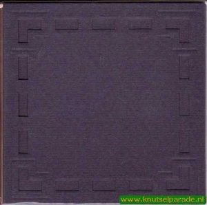 Lomiac dubbele kaart d.blauw met open blokjesrand 3 stuks LC3104 (Locatie: Y034)
