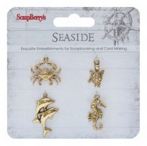 Scrapberry's metalen bedels Seaside goudkleur SCB250001061 (Locatie: 1G )