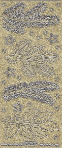 Starform sticker glitter goud / zilver 7084 (Locatie: J537)