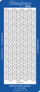 Starform sticker kerst zilver 8538 (Locatie: B281)