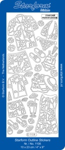 Starform sticker kleding goud 1108 (Locatie: i566)