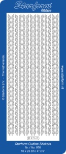 Starform sticker randje zilver 976 (Locatie: NN186)