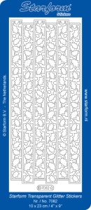 Starform sticker transparant glitter zilver 7082 (Locatie: J528)