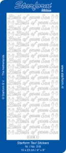 Starform sticker zilver birth of your son 318 (Locatie: C240)
