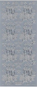 Starform sticker zilver kerst 862 (Locatie: U384)
