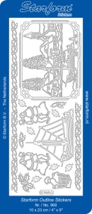 Starform sticker zilver kerst 968 (Locatie: HH154)
