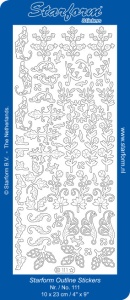 Starform sticker zilver takjes 111 (Locatie: NN156 )