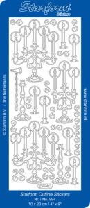 Starform stickervel kerst goud 994 (Locatie: K055)