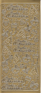 Sticker goud frohe weinachten 1103 (Locatie: B268)