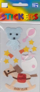 Stickers stof en papier geboorte 01115810 (Locatie: u386)