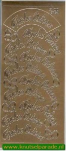 Stickervel Frohe Ostern goud DD3754 (Locatie: G106)